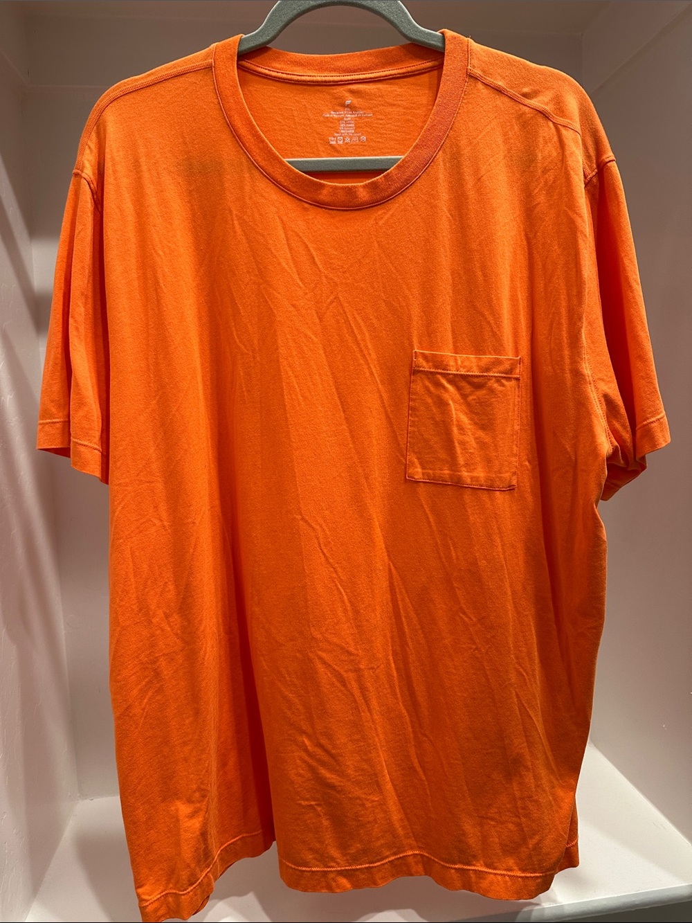 Men's Short-Sleeve Pocket Tee in Bright Orange